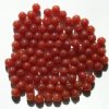 50 6mm Round Milky Carnelian Glass Beads